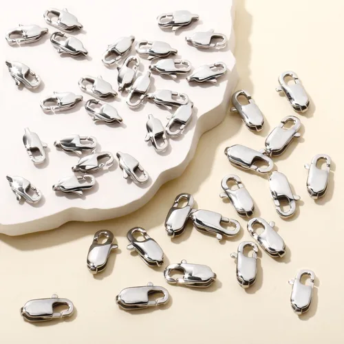 Miniatura 3 de 15 cierres de langosta de 0.630 in de acero inoxidable 316 a granel para collares, pulseras, joyería, manualidades, 15