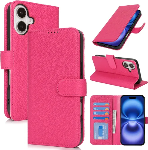 Miniatura 150 de Zouzt Funda para iPhone 11 de 6.1 pulgadas de piel auténtica con 4 ranuras para tarjetas, tarjetero con bloqueo RFID, tapa magnética, función atril