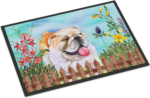 Miniatura 15 de Caroline's Treasures CK1311MAT Cavalier Spaniel Poinsettas - Felpudo de 18 x 27 pulgadas, tapete para puerta delantera, interior y exterior