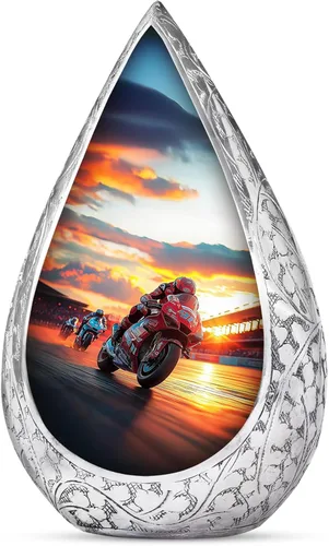Miniatura 14 de Urnas de motocicleta para cenizas para adultos, hombres y mujeres, pequeñas urnas de recuerdo de motocicleta para cenizas de hombre, urna