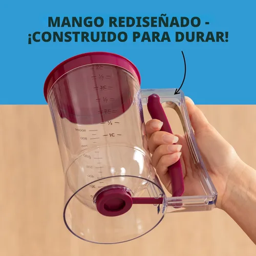 Miniatura 7 de Dispensador de masa para panqueques y pastelitos, herramienta ideal para hornear tortas, pastelitos, waffles, panecillos, crepes o cualquier comida