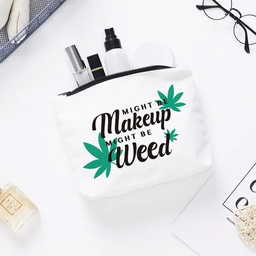 Miniatura 8 de Fokongna Bolsa de maquillaje divertida de malas hierbas, regalos divertidos para la mejor amiga, regalos de broma para mujeres, regalo de viaje