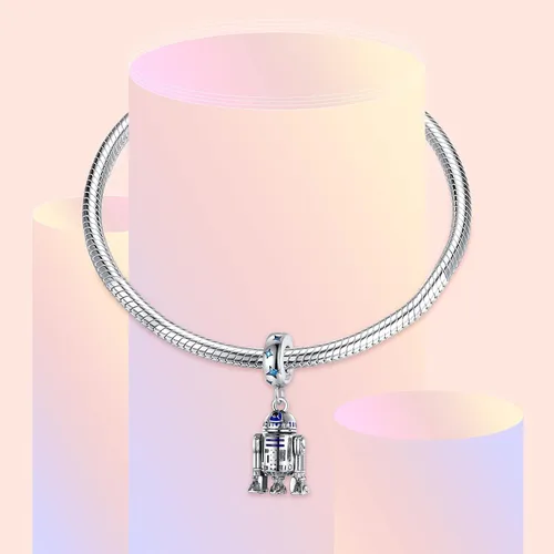 Miniatura 4 de Dijes de plata de ley 925 para pulseras, collares, héroes de películas y flores, cuentas colgantes colgantes, dijes de dibujos animados, regalo
