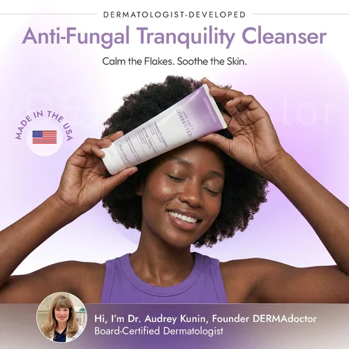 Miniatura 6 de DERMAdoctor - Limpiador de tranquilidad de zinc piritiona al 2%, máxima fuerza OTC para dermatitis seborreica, caspa y enrojecimiento Cara, cuero