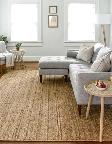 Miniatura 5 de Alfombras rectangulares trenzadas a mano de yute natural para estar, interiores y exteriores, alfombra de pasillo de cocina (24 x 72 pulgadas