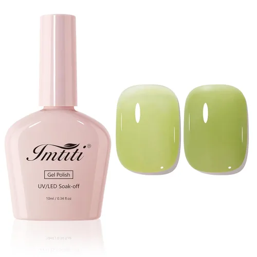 Miniatura 20 de Esmalte de uñas en gel color rosa transparente, 15ml, color rosa translúcido Jelly, esmalte de uñas en gel UV/LED que se absorbe para manicura