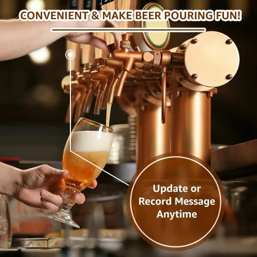 Miniatura 6 de Mango de barril de cerveza de madera, mango de barril de 3/8 "-16 UNC rosca, mango de barril de haya para grifo de cerveza Kegerator con 3 bolígrafos