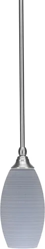 Miniatura 219 de Toltec Lighting Tallo Colgado Mini colgante, acabado de cobre negro, 3.5" cuadrado humo burbuja vidrio