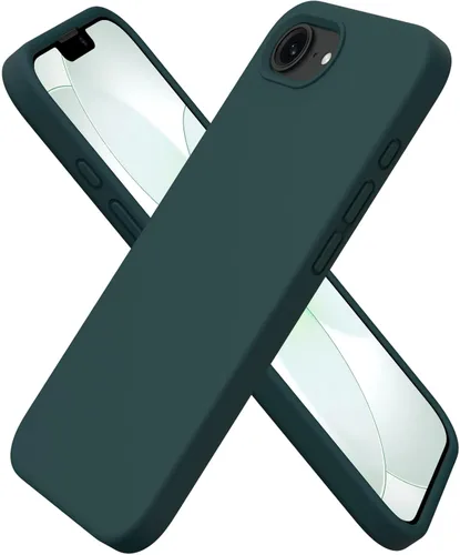 Miniatura 9 de ORNARTO Funda compatible con iPhone 16e de 6.1 pulgadas (2025), silicona líquida de 3 capas cubierta completa de goma de gel suave, funda protectora