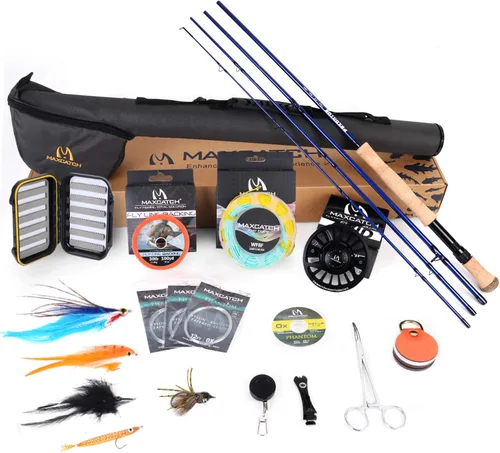 Miniatura 9 de M MAXIMUMCATCH Maxcatch Predator Big Game y caña de pescar con mosca de agua salada: 7'11''/9'2''/10', 4 piezas, 8/9/10/11/12