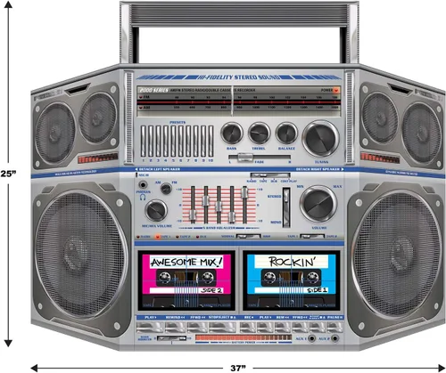 Miniatura 2 de BOOMBox accesorio de fiesta stand-up 1 unidad, 1 paquete., Paquete de 1, Multicolor