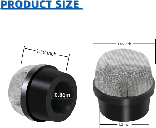 Miniatura 3 de 2 piezas de repuesto de pantalla de purga de aire para Pentair 190106Z Rplcmt Screen Cap Pls Arbld, apto para filtros Pentair EasyClean D.E. y Quad