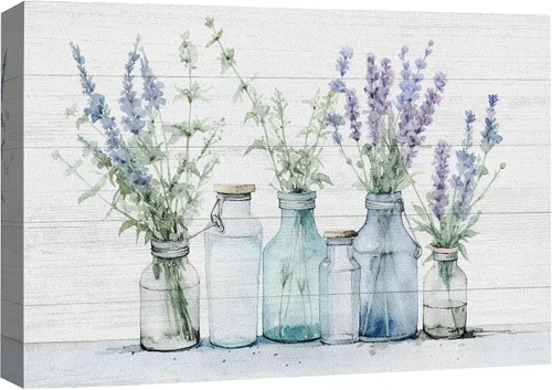 Miniatura 61 de SIGNFORD Lienzo impreso para pared, cielo nublado, bosque verde, prado, naturaleza, desierto, ilustraciones florales botánicas, arte moderno