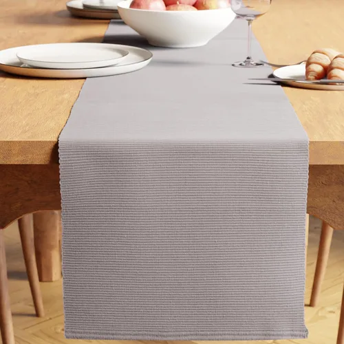 Miniatura 15 de Encasa XO Camino de mesa de comedor de 13 x 72 pulgadas Algodón acanalado fino teñido con hilo Azul escalera Lavable a máquina Escalera Azul