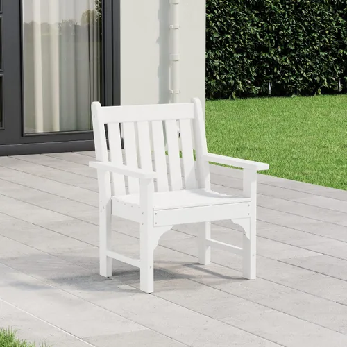 Miniatura 46 de WestinTrends Malibu Outdoor Patio HDPE Adirondack Silla de comedor para patio, color negro