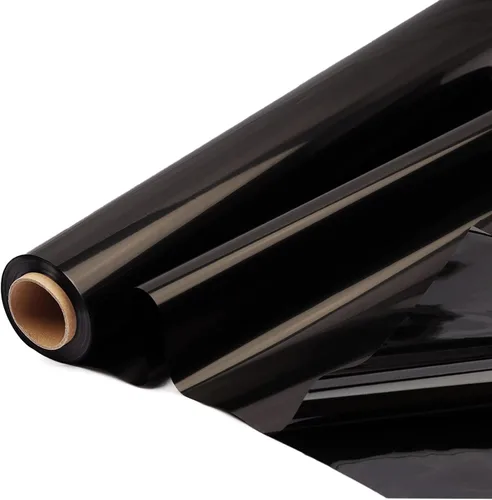 CMFYHM Rollo de celofán negro, colorido violonchelo de 34 pulgadas de ancho x 100 pies de largo, papel de regalo de celofán de color translúcido