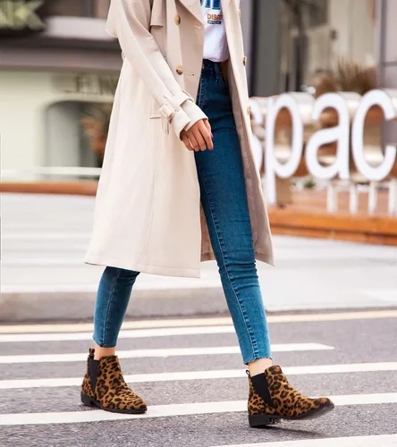 Miniatura 6 de MaxMuxun - Botas Chelsea de gamuza sintética de caña baja sin tacón para mujer, clásicos y cómodos