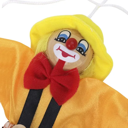 Miniatura 6 de Marionetas de marioneta de payaso muñeca de cuerda, marioneta de mano, marioneta de madera para adultos, marionetas interactivas, muñecos de cuerda