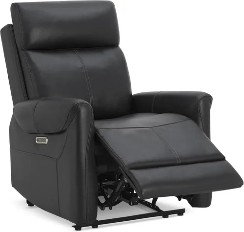 KISLOT Silla reclinable de cuero para adultos, abrazador de pared, RV reclinable con puertos de carga USB, sofá reclinable de energía eléctrica para