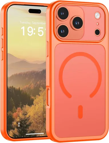 Miniatura 71 de SUPFINE Funda magnética para iPhone 11 Pro Max (compatible con MagSafe) (protección contra caídas de grado militar), delgada, translúcida mate, a