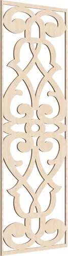 Miniatura 133 de 9 3/8"W x 24 3/8"H x 1/4"T Bellaire Decorativos Paneles de pared de madera calado, abedul