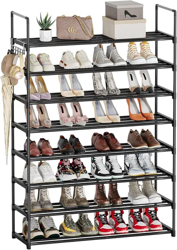 Miniatura 10 de Zapatero de 6 niveles, zapatero para armario, organizador de zapatos para entrada, almacenamiento de zapatos para puerta delantera, entrada