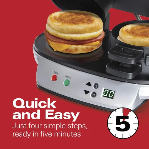 Miniatura 6 de Hamilton Beach Vaporizador eléctrico digital de alimentos y olla arrocera para cocinar rápidamente y saludable para verduras y mariscos y sándwiches