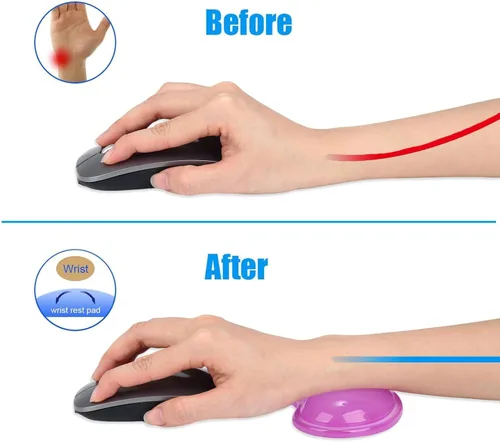 Miniatura 4 de Juego de Reposamuñecas de Gel para Teclado y Mouse - Reposamuñecas para Teclado y Soporte para Mouse para Oficina, Juegos, Computadora Portátil