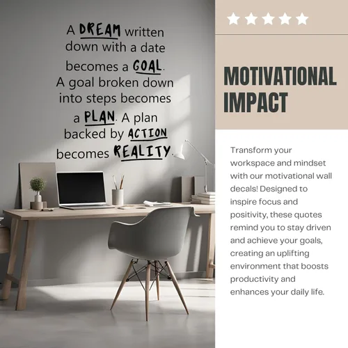 Miniatura 2 de Calcomanía motivacional e inspiradora para pared de oficina, citas de vinilo para negocios, trabajo en equipo, palabras y decir decoración positiva