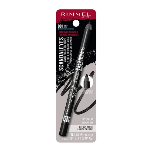 Miniatura 2 de Rimmel London Scandaleyes Delineador de Ojos en Lápiz de Gel Impermeable, de Larga Duración, Ultra Suave, a Prueba de Manchas, 001, Negro, 0.04 oz