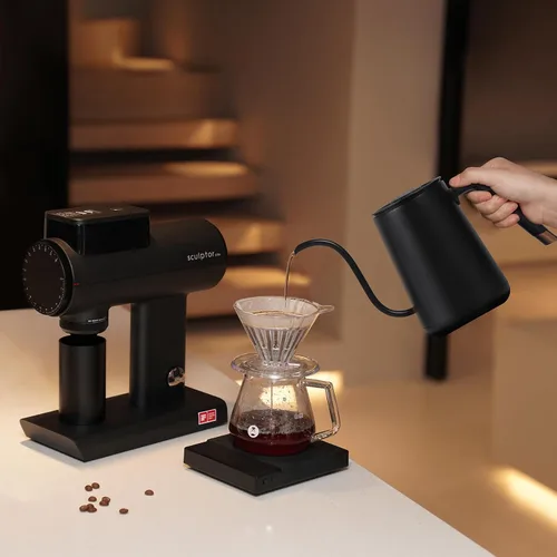 Miniatura 9 de TIMEMORE Fish Smart Hervidor Eléctrico de Café 600ML, Hervidor de Pico Curvo para Café y Té con Control de Temperatura Variable, Edición Hogar Negro