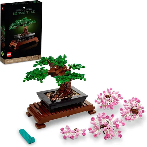 LEGO Botanicals Juego de Construcción de Árbol Bonsái - Plantas de Árbol Bonsái Artificial para Decoración del Hogar, Adultos de 18+ Años - Plantas