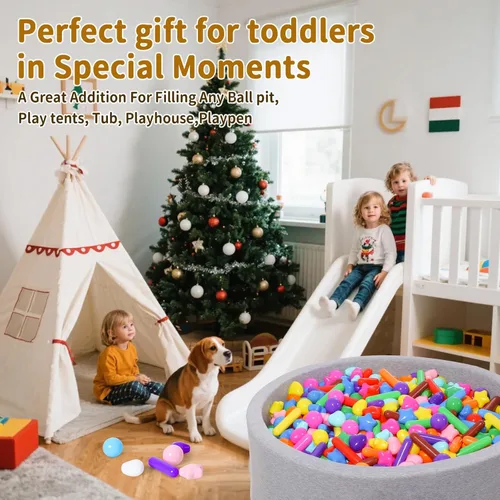 Miniatura 8 de Bolas para piscina de bolas STARBOLO para niños pequeños - 200 bolas coloridas para piscina de bolas a prueba de aplastamiento, bolas de plástico