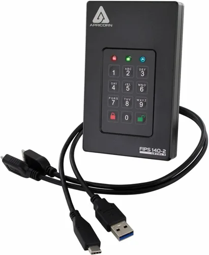 Miniatura 9 de Apricorn 500GB Aegis Fortress L3- FIPS Nivel 3 Validado USB 3.0 Unidad portátil cifrada por hardware (AFL3-500)