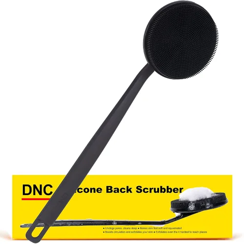 Miniatura 11 de DNC Exfoliador de Espalda para Ducha Cepillo Corporal de Silicona Suave para Baño con Mango Largo (Negro)