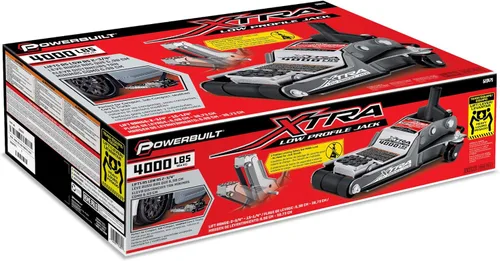 Miniatura 6 de Powerbuilt Xtra Gato de Suelo de Perfil Bajo para Vehículos con Barra de Seguridad, Gato Extra Bajo para Automóvil - Capacidad de Carga de 2