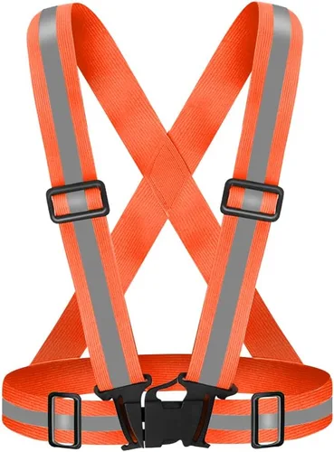 Miniatura 10 de High Visibility Reflective Vest Safety Vest Running Reflective Gear Adjustable Reflective Vest for Walking,Jogging,Hiking,Night Cycling