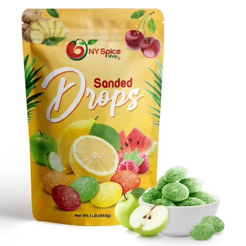 Miniatura 18 de NY SPICE SHOP Mix Fruits - Gotas de caramelo lijadas, 1 libra de gotas lijadas antiguas, dulces frescos y deliciosos a granel, caramelo duro lijado