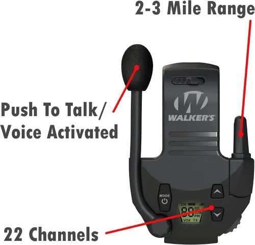 Miniatura 3 de Walker's Paquete de comunicación manos libres Razor Walkie Talkie