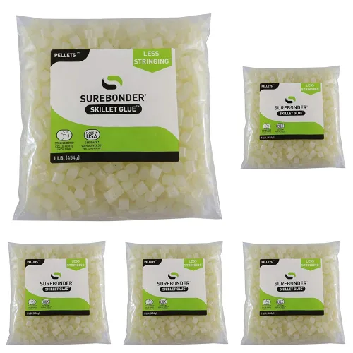 Miniatura 9 de Surebonder B-2025 Pellets termofusibles de uso general para sartenes de pegamento caliente, ideal para flores, coronas y joyas, caja de 25 libras