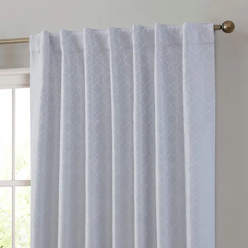 Miniatura 11 de HLC.ME Franklin - Cortinas de paneles 100% opacas, diseño marroquí, con bolsillo para cortinero, con aislamiento térmico, ahorro de energía, bloquea