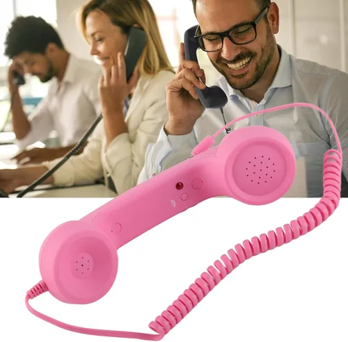 Miniatura 9 de Auricular de teléfono para teléfono celular, teléfono retro rosa con conector de 0.138 in, receptor de teléfono móvil, auriculares antiguos