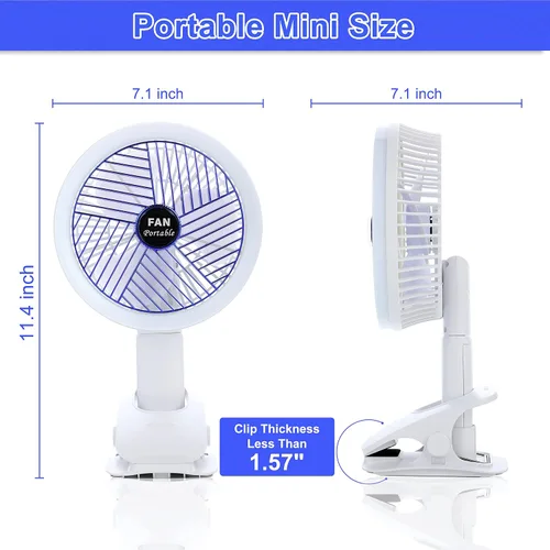 Miniatura 6 de Simple Deluxe Ventilador de clip para postes de cultivo de 6 pulgadas, ventilador de mono, ángulos de 90° ajustables manualmente, 15 W, control de 2