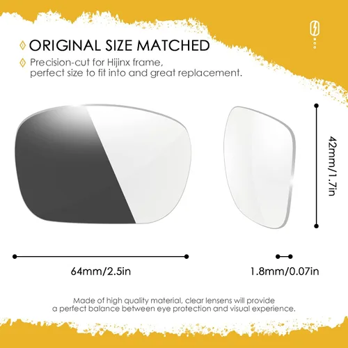 Miniatura 3 de Lentes de repuesto ANSI Z87.1 para gafas de sol Oakley Hijinx