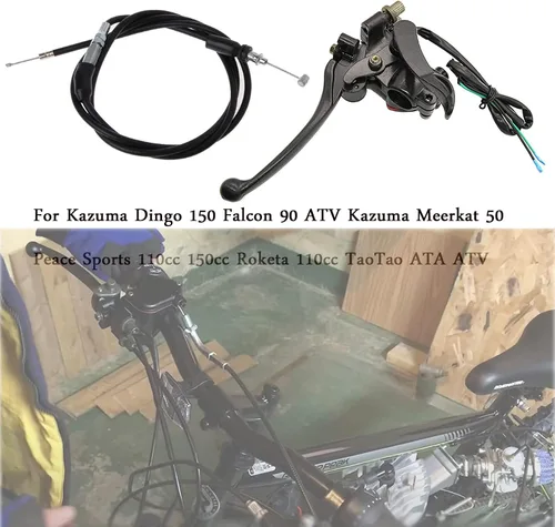 Miniatura 4 de Acelerador de pulgar de 7/8 de pulgada y 0.866 in compatible con 50 cc, 90 cc, 150 cc, 250 cc, ATV, Roketa, Taotao, Sunl Kazuma Go Kart, con cable