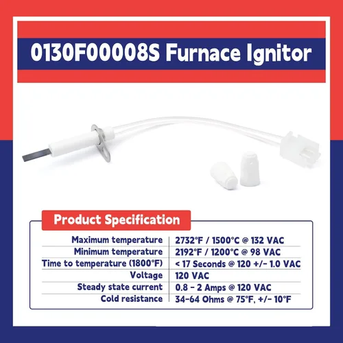 Miniatura 2 de 0130F00008S Encendedores de horno de repuesto para Goodman Furnace Encendedores de superficie caliente Encendedores de calentador mejorados