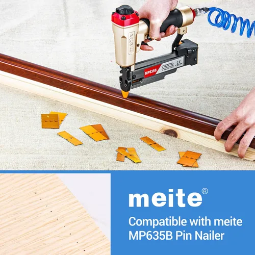 Miniatura 8 de meite Clavos de calibre 23, micro pines sin cabeza de 1-3/16 pulgadas para clavar alfileres, clavos galvanizados para pistola de clavos, ideales