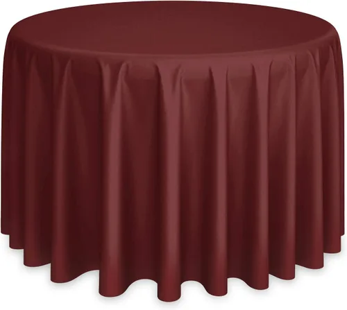 Miniatura 45 de Lann's Linens - 10 manteles redondos de tela de poliéster para bodas/banquetes/restaurantes (varios colores y tamaños)