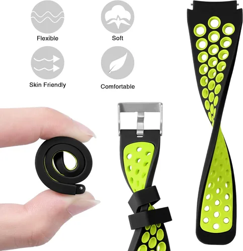 Miniatura 3 de Lerobo - Correas compatibles con Samsung Galaxy Watch 3 de 45 mm, Galaxy Watch 46 mm, Gear S3 Frontier, Correa clásica, correa de reloj de silicona