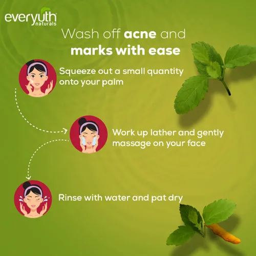 Miniatura 3 de Everyuth Naturals Tulsi - Jabón facial de cúrcuma, 5.1 fl oz